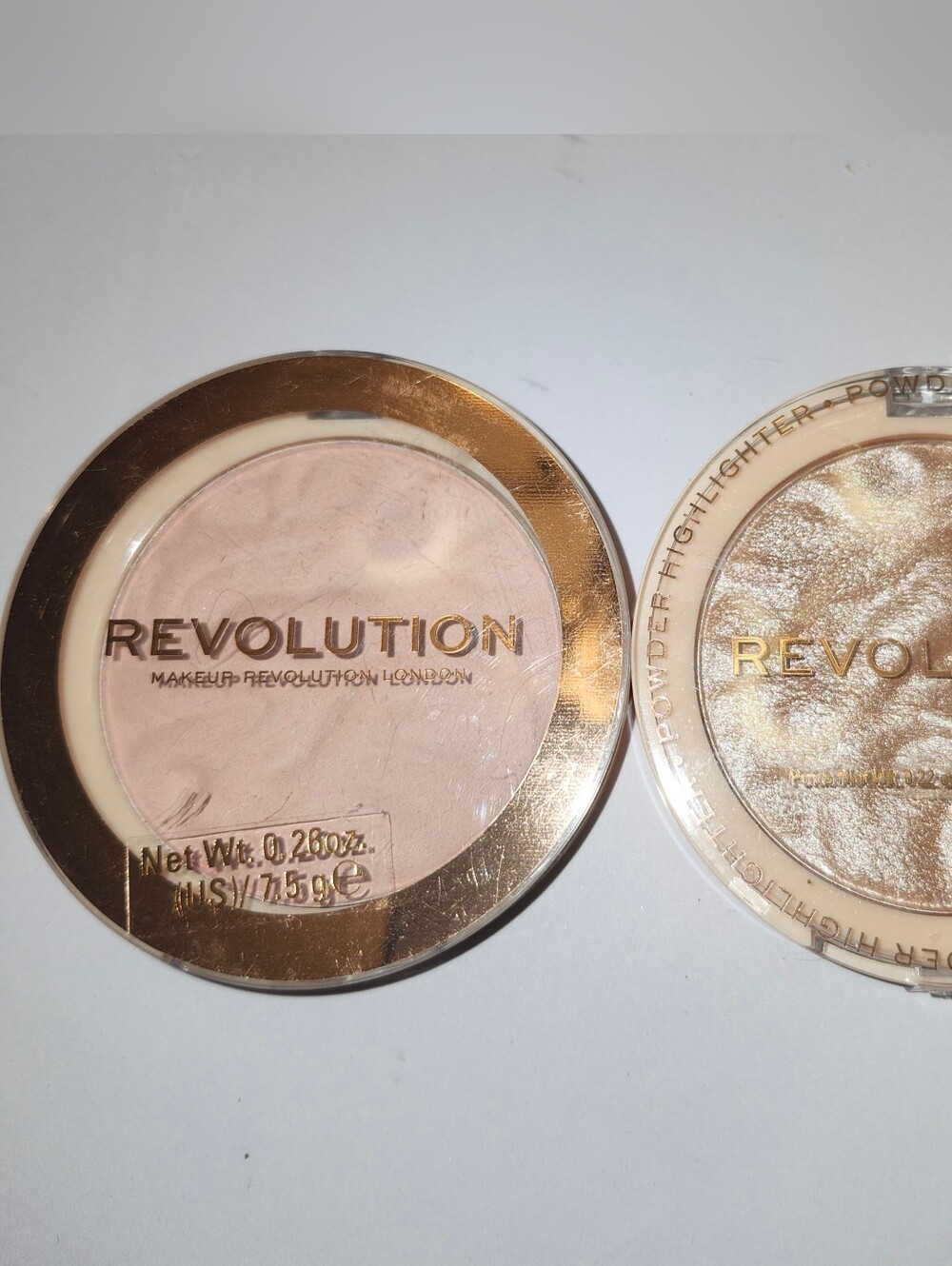 Revolution Duo Pressed Powder & Shimmer Highlighter – Set Of 2 New